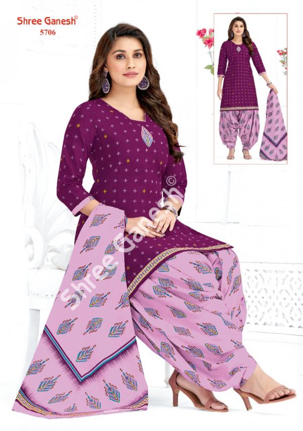 Shree Ganesh Panchi Vol-7 Cotton Patiyala Designer Dress Material